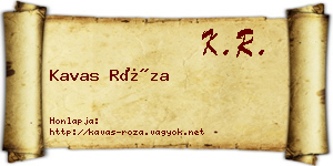 Kavas Róza névjegykártya